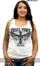 Ladies Liberty Wear Small Town Rebel Tank Front