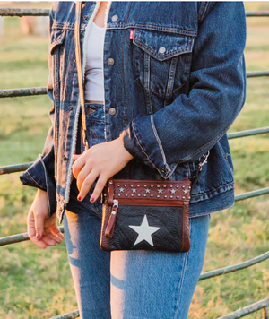 American West Handbag, Trail Rider Collection, Crossbody Lone Star