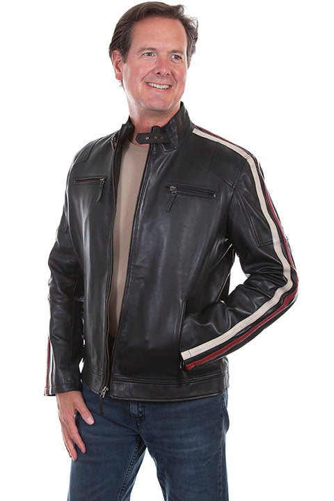 Scully Men's Lamb Leather Motorcycle Jacket Front