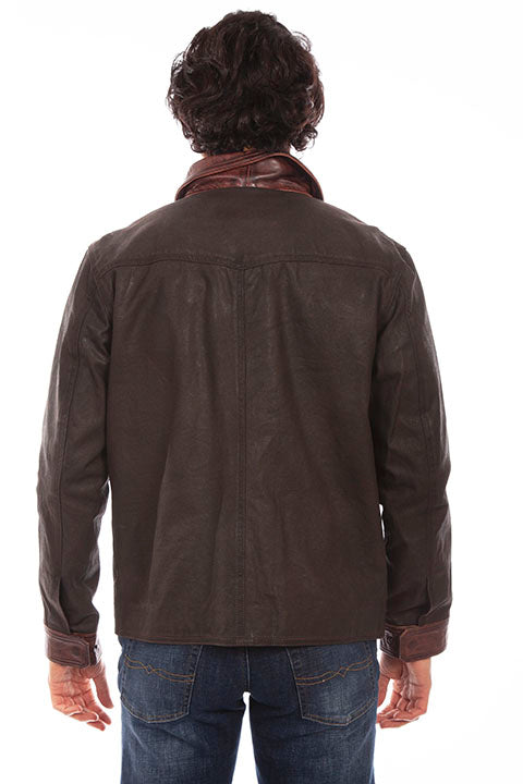 Scully Men's Canvas and Leather Trim Jacket Front