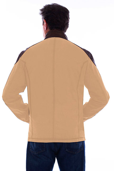 Scully Men's Canvas and Leather Trim Jacket Back