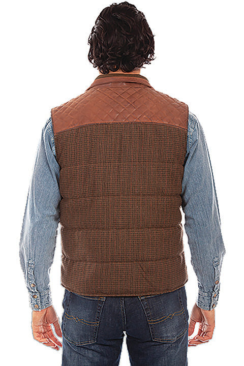 Scully Men's Leather Trim Vest Front