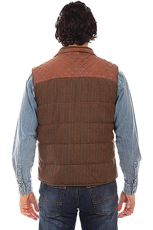 Scully Men's Leather Trim Vest Back