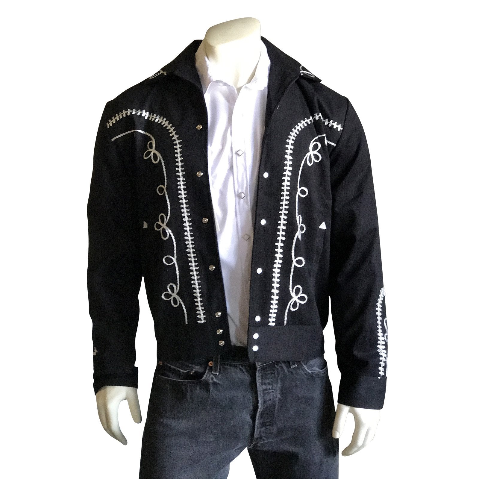Vintage Inspired Western Jacket Mens Rockmount Ranch Wear Bolero Front