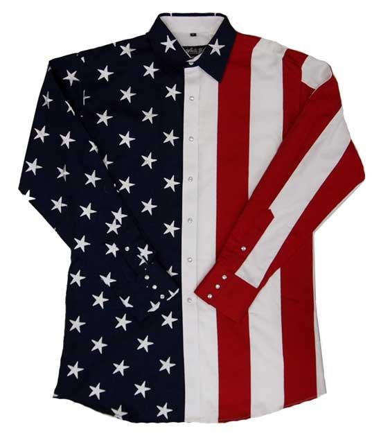 White Horse Apparel Women's Western Shirt Patriotic Front