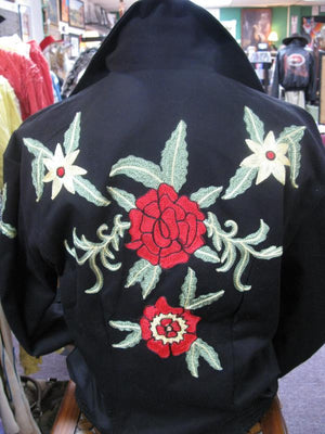 Vintage Inspired Western Jacket Mens Rockmount Ranch Wear Floral Embroidery Back