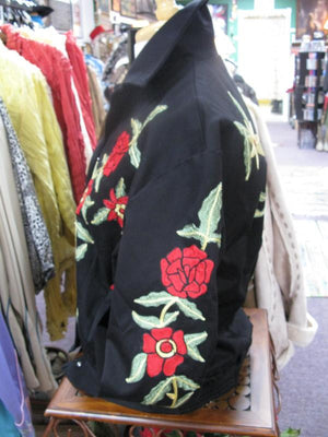 Vintage Inspired Western Jacket Mens Rockmount Ranch Wear Floral Embroidery Sleeve