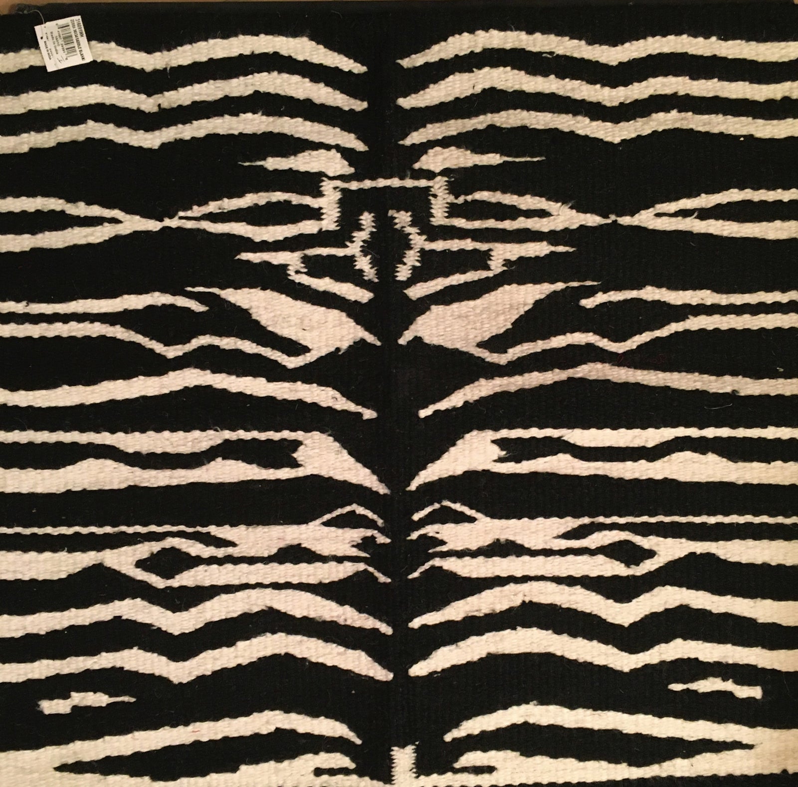 Zebra Saddle Blanket Black and White