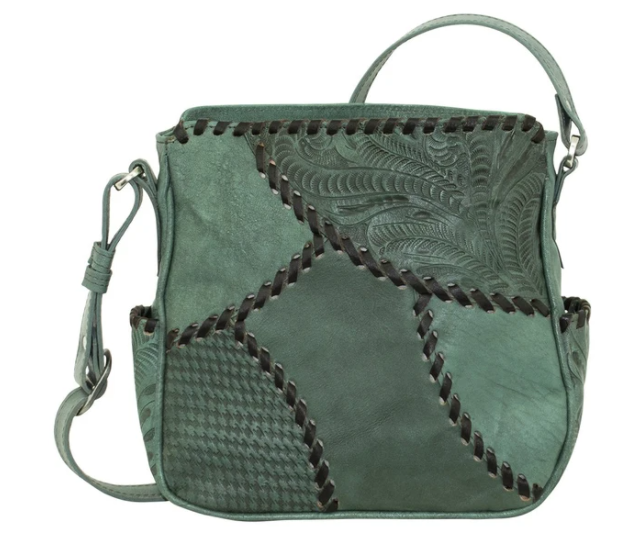 American West Gypsy Patch All Access Crossbody Light Turquoise
