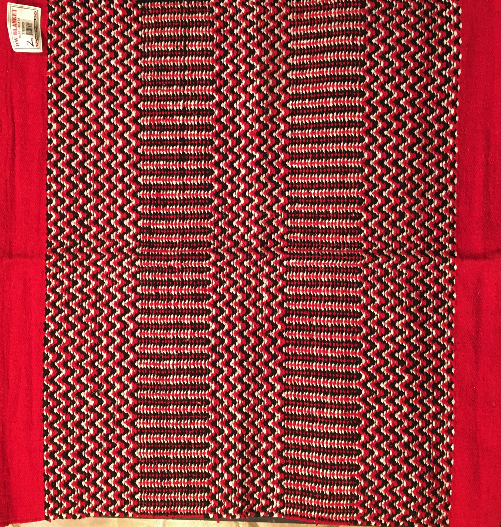 Saddle Blanket Red Black White