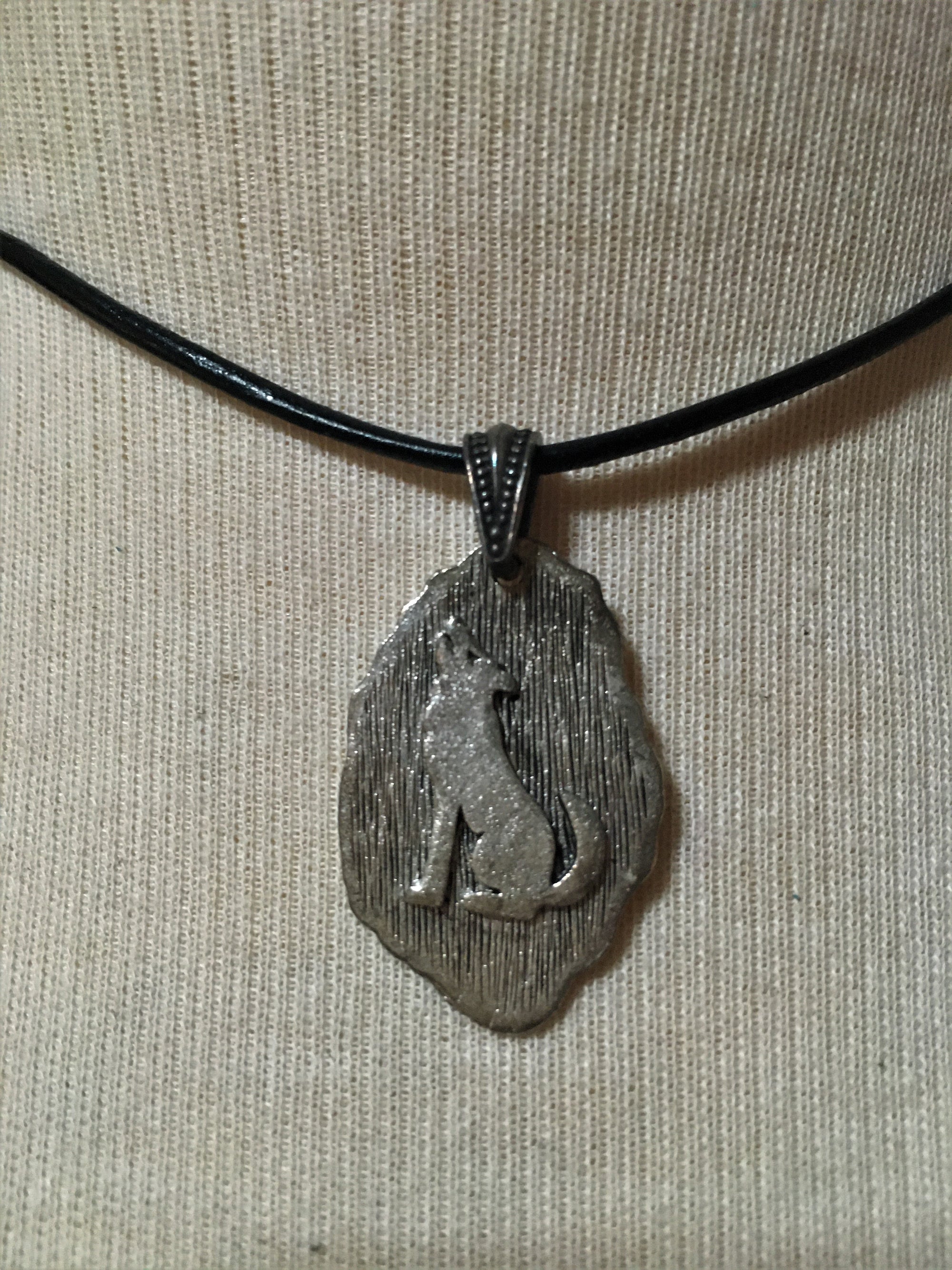 Spirit of the West Coyote Pendant on 16" Cord #3972