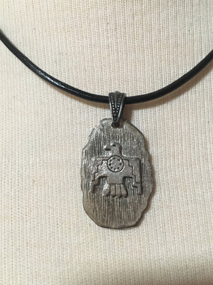 Spirit of the West Thunderbird Pendant on Leather Cord #3975