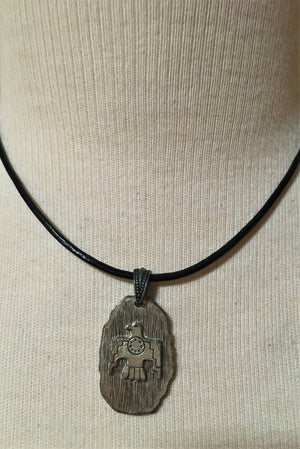 Spirit of the West Thunderbird Pendant on Leather Cord #3975