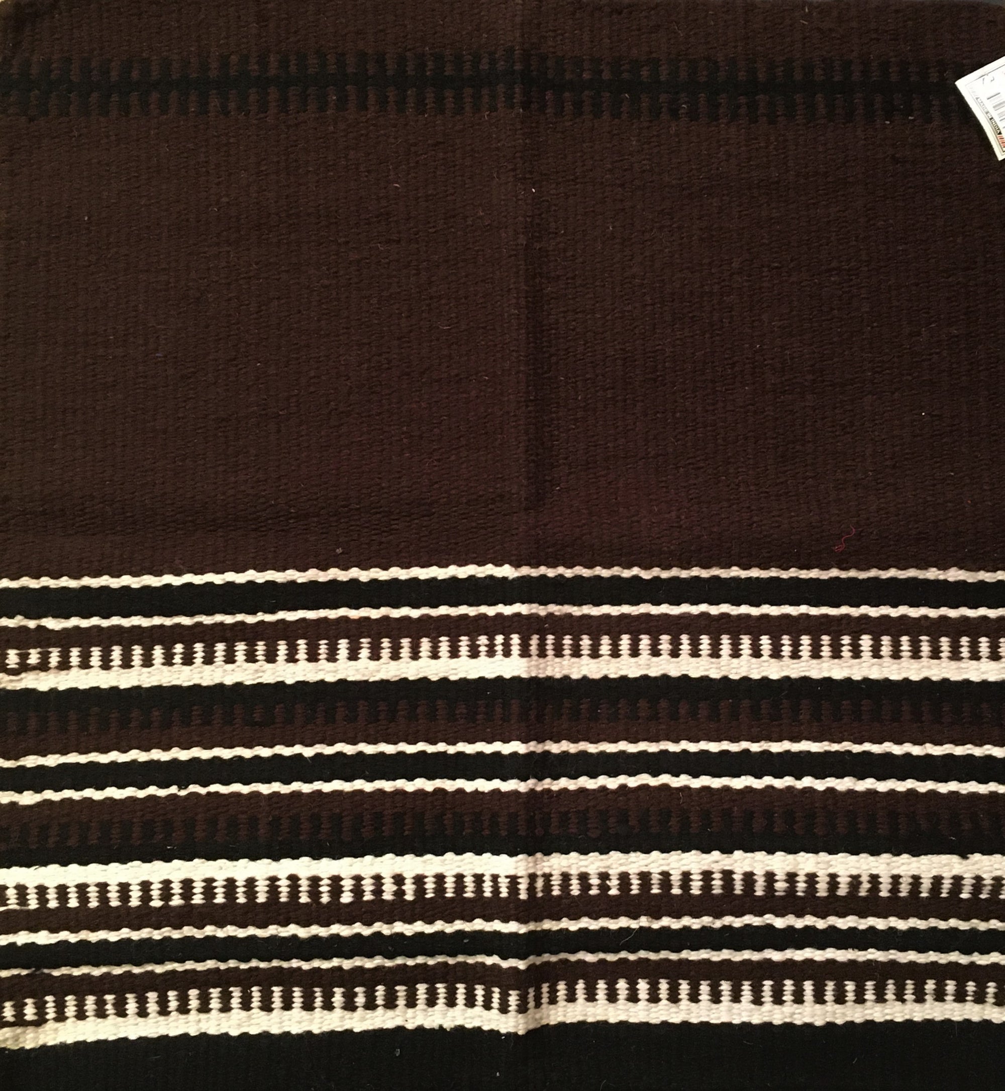 Saddle Blanket Brown With Black and Ivory Design
