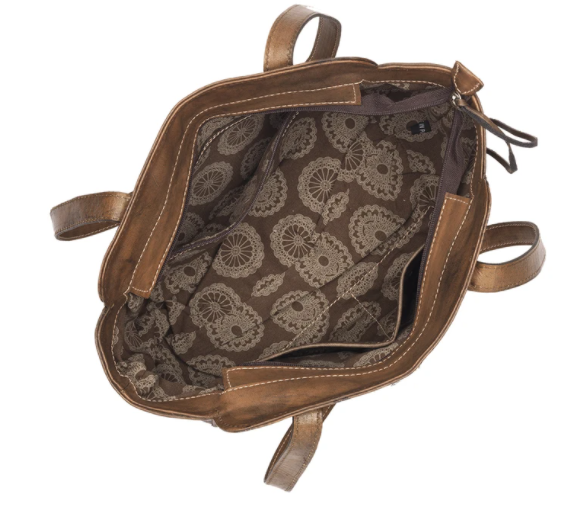 American West Handbag Hair On Hide Tote Concealed Carry Interior