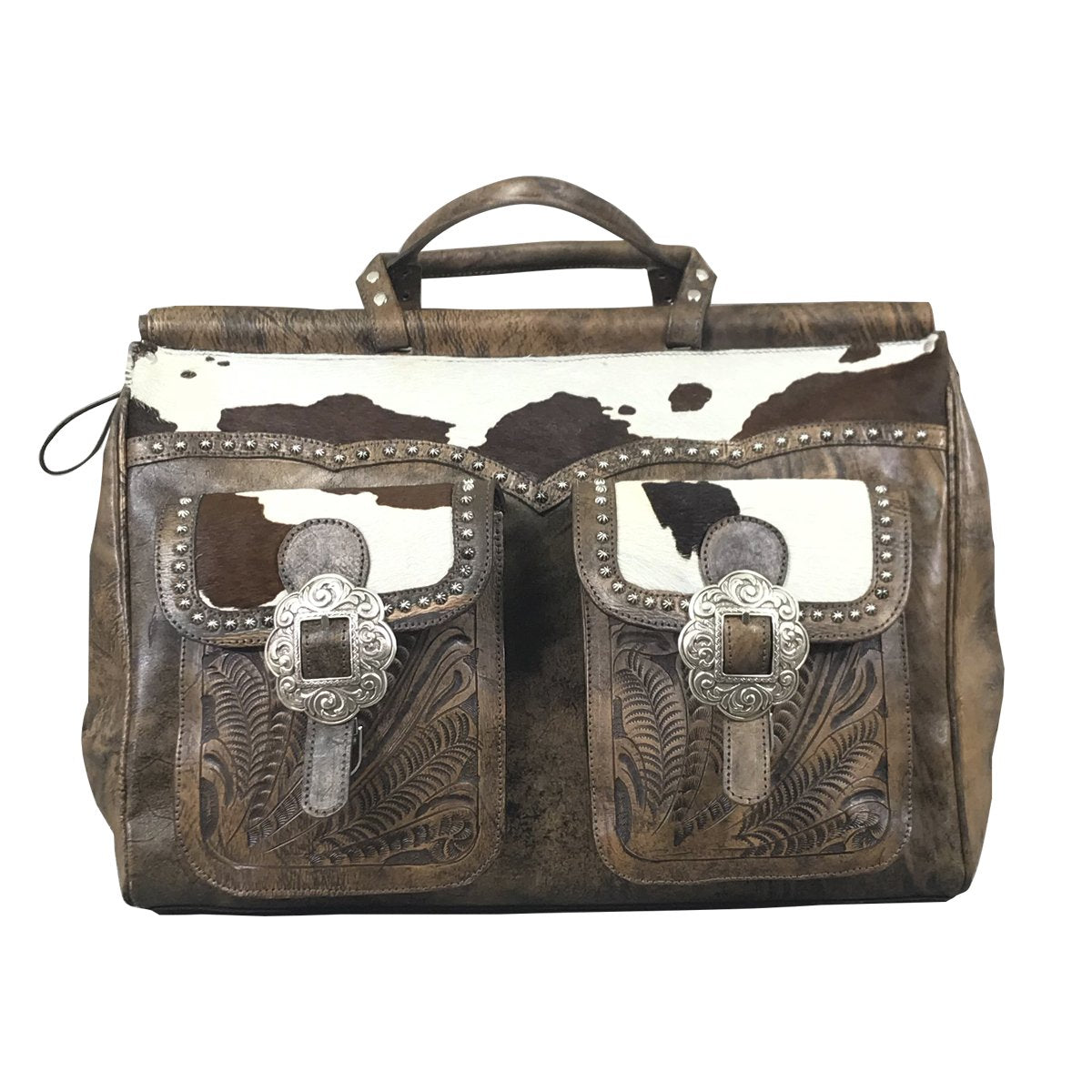 American West Pendleton Pony Hair On Hide Duffle Brown