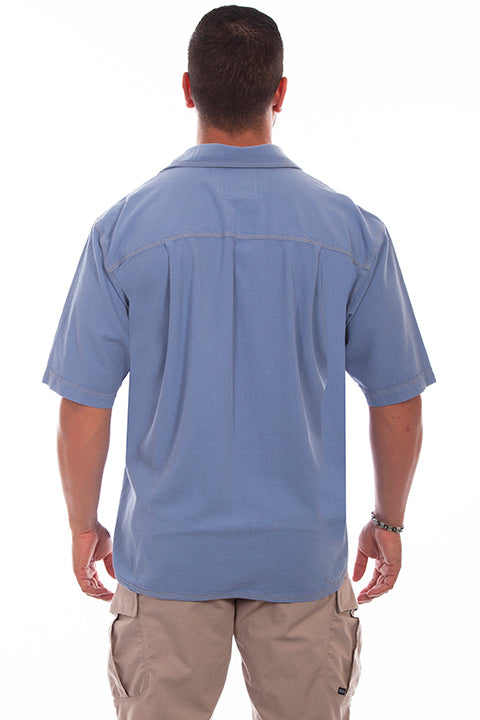 Farthest Point Collection Traveler Short Sleeve Citadel Blue Back