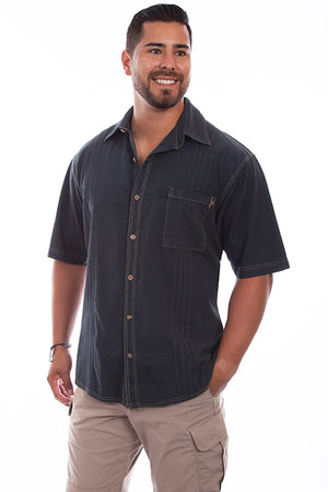 Farthest Point Collection Traveler Short Sleeve Gun Metal Front