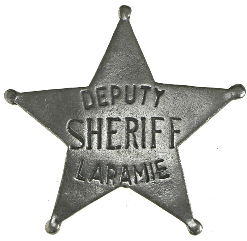 Historic Replica Badge Deputy Sheriff Laramie Star Front