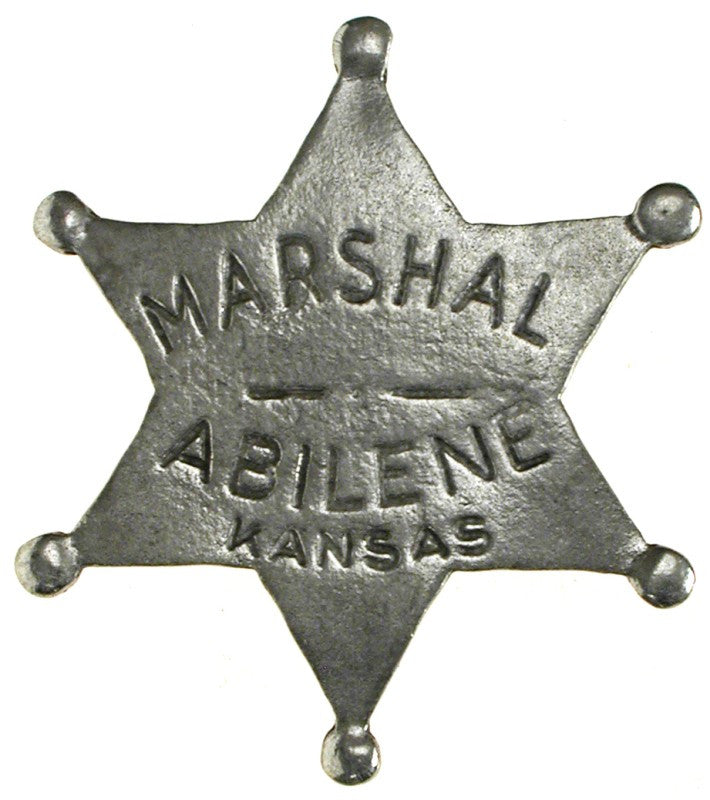 Historic Replica Badge Marshal Abilene Kansas Star Front