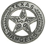 Historic Replica Badge Ornate Texas Rangers Star Front