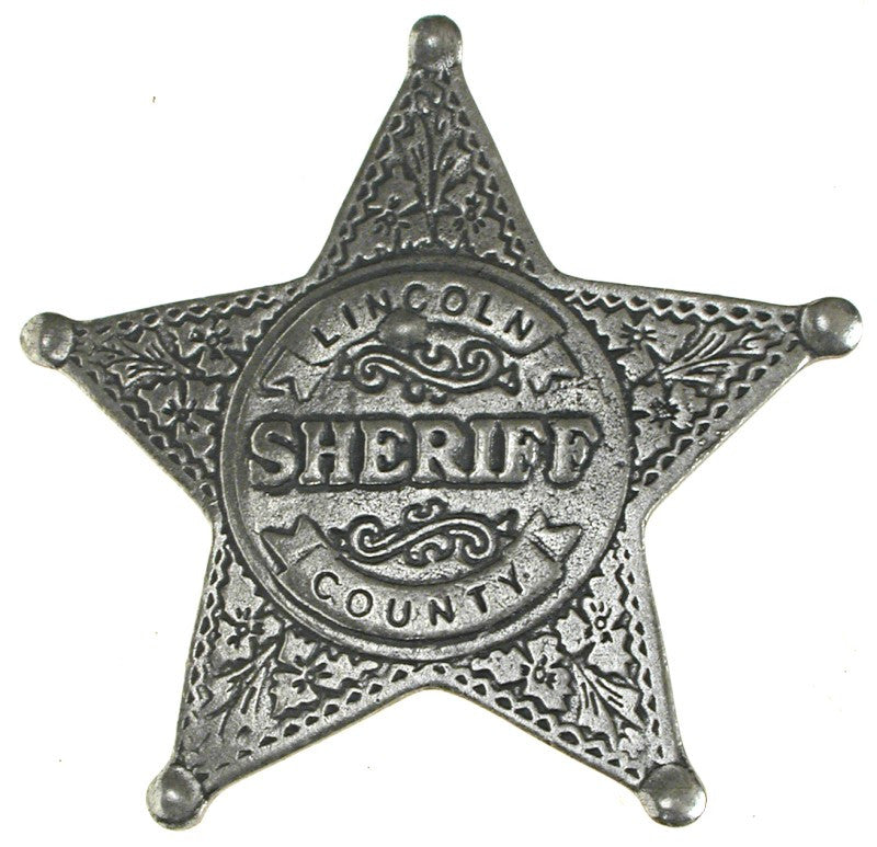 Historic Replica Badge Lincoln County Sheriff Star Front