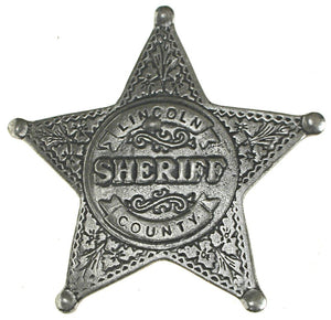 Historic Replica Badge Lincoln County Sheriff Star Front