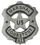 Historic Replica Badge US Marshal Tombstone AZ Front