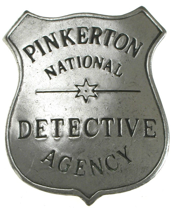 Historic Replica Badge Pinkerton National Detective Agency Shield Front