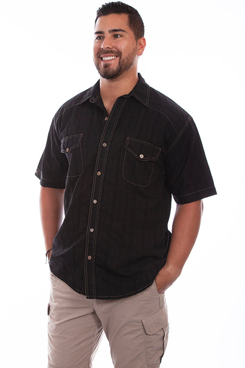 Farthest Point Collection Short Sleeve Beachwood Black Front