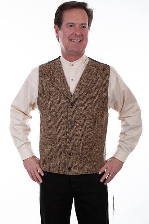 Scully Men's Old West Wahmaker Tweed Vest