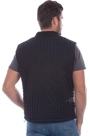 Scully Men's Farthest Point Ribbed Outdoor Vest Back Black