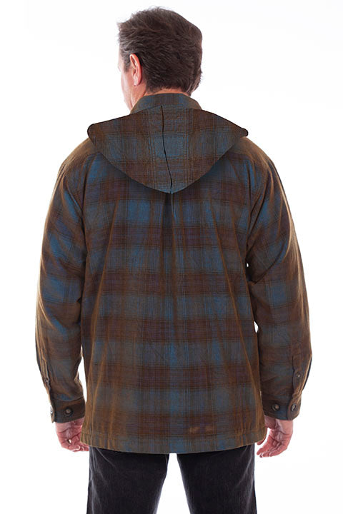 Scully Farthest Point Men's Hoodie Blue Brown Front