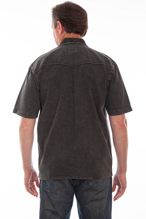 Scully Men's Farthest Point Short Sleeve Embroidered Horses Shirt Back