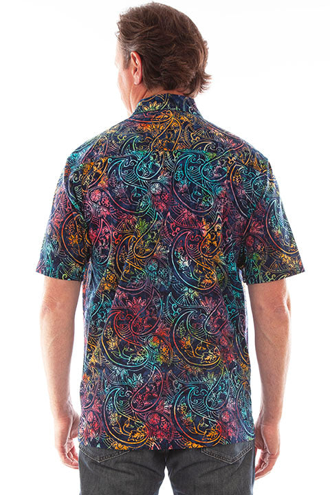 Scully Men's Farthest Point Paisley Batik Back