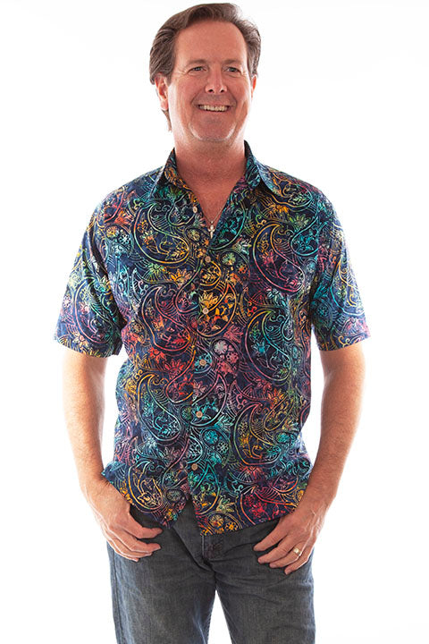 Scully Men's Farthest Point Paisley Batik Front