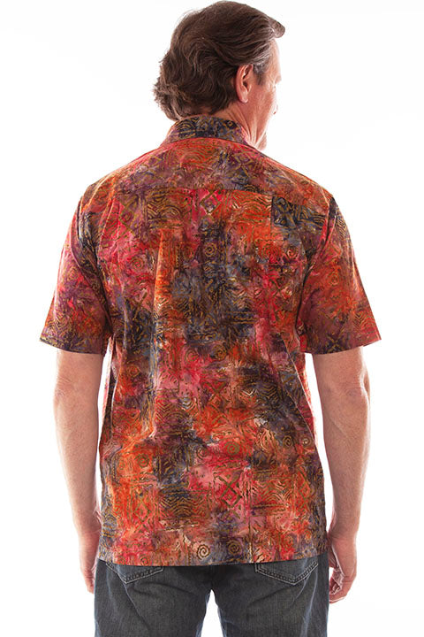 Scully Men's Farthest Point Batik Print Back