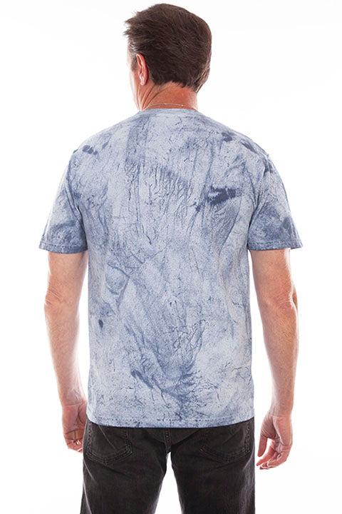 Scully Men's Farthest Point Tie Dye T-Shirt Blue Back