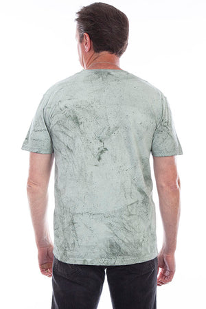 Scully Men's Farthest Point Tie Dye T-Shirt Green Back