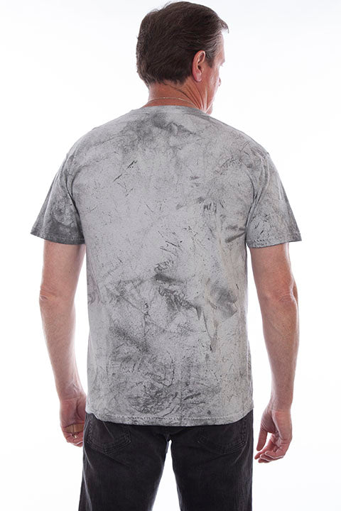 Scully Men's Farthest Point Tie Dye T-Shirt Grey Back
