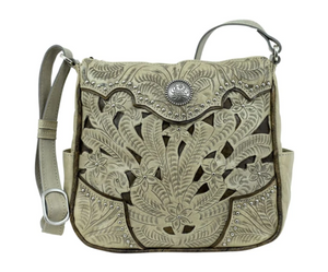 American West Hill Country Collection Crossbody Sand