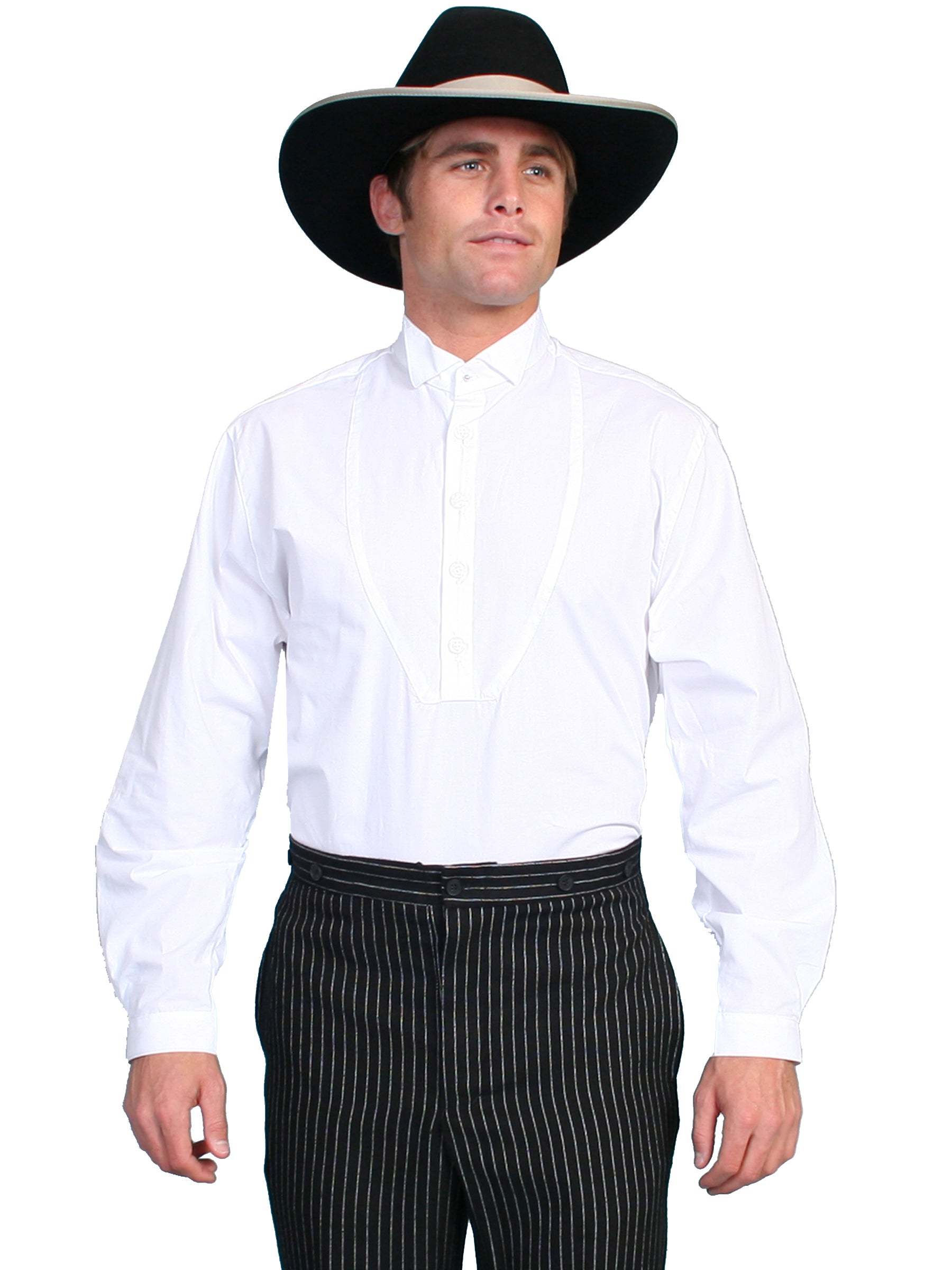 Men's Scully Old West Wahmaker Gambler Shirt White