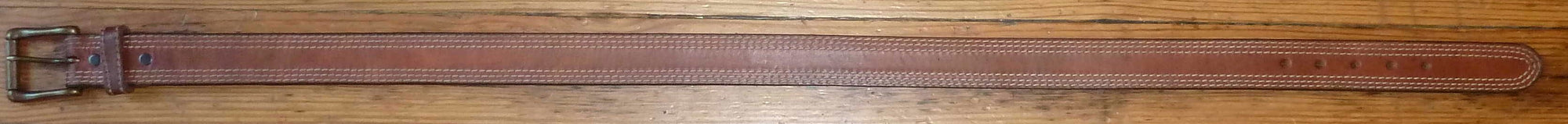 Rockmount Ranch Wear Accessory Triple Stitch Leather Belt Tan