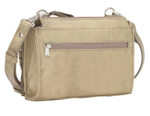 American West Handbag Texas Two Step Collection: Crossbody Wallet Sand Back