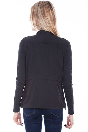 Farthest Point Collection Multi Pocket Ladies' Vest Black Back #6262