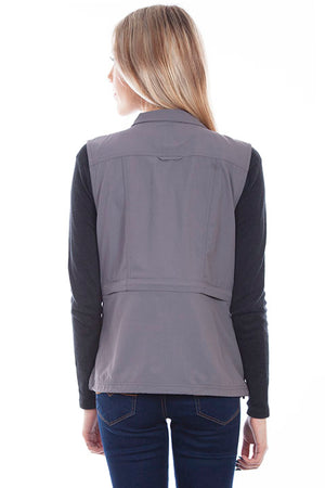 Farthest Point Collection Multi Pocket Ladies' Vest Silver Back #6262
