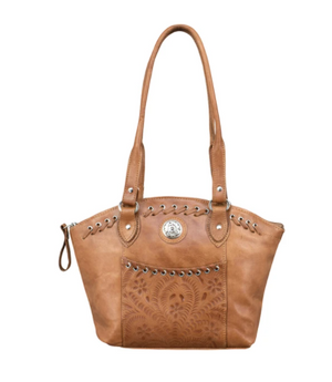 American West Handbag Annie's Secret Zip Top Tote Front