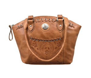 American West Handbag Annie's Secret Zip Top Tote Front