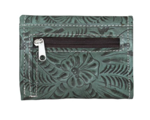 American West Handbag Tri-Fold Wallet with Concho Turquoise #6778882 Back