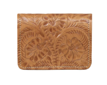 American West Handbag Tri-Fold Wallet Natural Tan #6615882